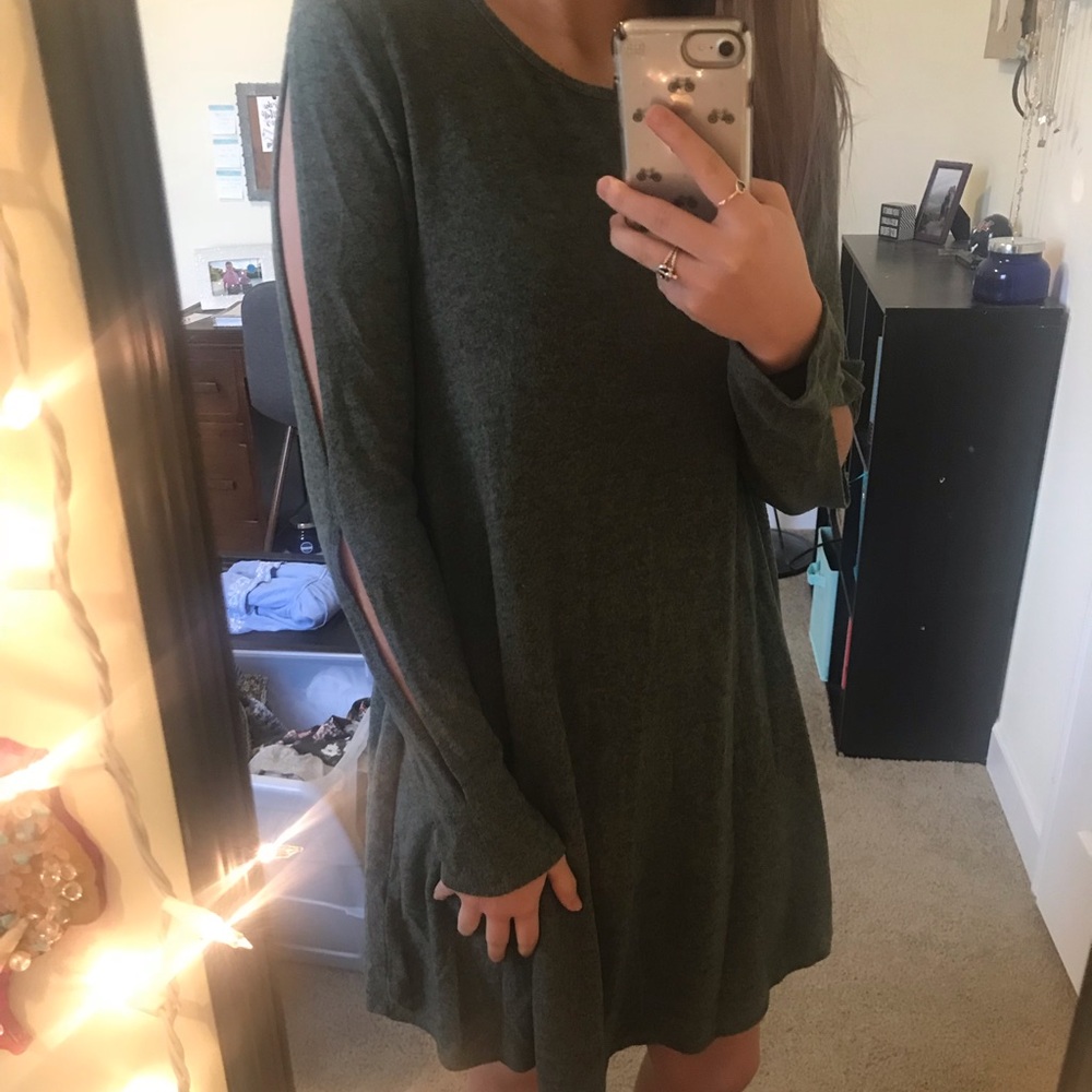 Francesca’s Careen Brushed Hacci Knit Dress